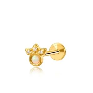Cor Bloom Little Paw Opal Labret Piercing Stud